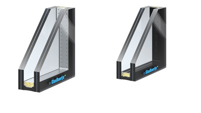 Double sided laminated low-e double glazing