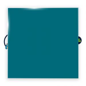 AGC Lacobel-T 6 mm Petrol Green (1313), gehard gelakt glas