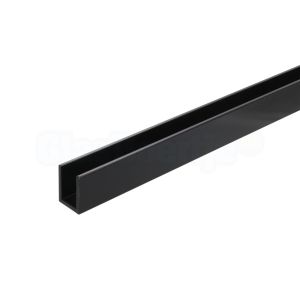 Aluminum U-profile 20x15x20 mm, matt black, 3 meter