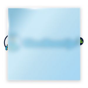 Blauw satijnglas 8 mm