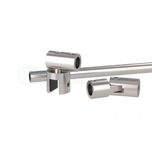 Bohle 5420209 stabilisatiestang douchewand, wand-glas (RVS look)