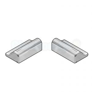 Bohle BK6907331 eindekappen voor lekdorpel gepolijst aluminium 15 x 9 mm - set van 1x links en 1x rechts