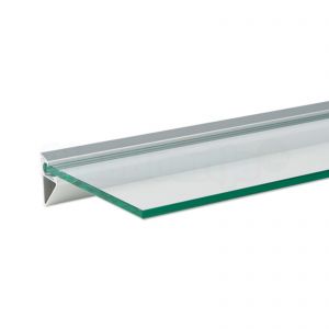 Glasplaatdrager profiel 10 mm, aluminium (2400 mm)