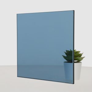 Installatie hardglas blauw glas 8 mm