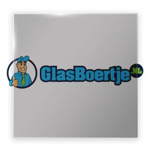 Installatie hardglas grijs glas 6 mm