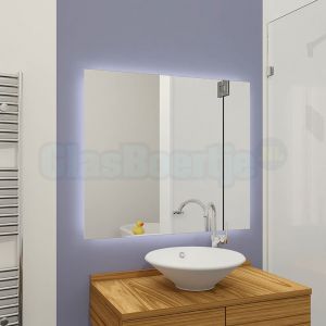 LED-badkamerspiegel met spiegelverwarming, 100 x 70 cm (BxH), zonder lijst