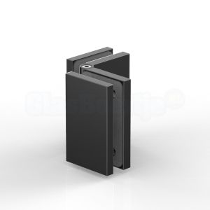 Flamea+ glasklem douchewand 80-180º, glas-glas, matzwart (8198)