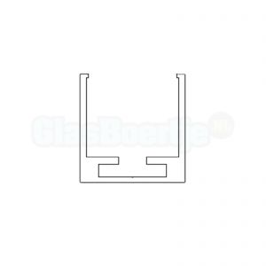 U-profiel 30x25x30 mm (13DF02), RVS effect (6 meter)