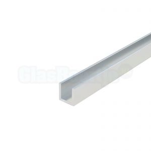 Aluminium U-profiel 15x15x15 mm, gepolijst aluminium, wanddikte 2 mm