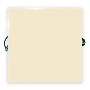 AGC Lacobel-T 6 mm Oyster White (0613), gehard gelakt glas