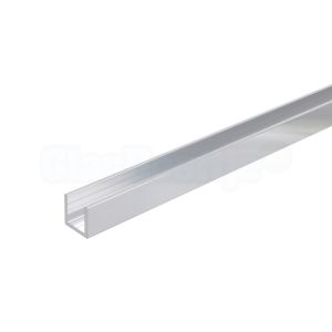 Aluminium U-profiel 15x15x15 mm, gepolijst, 3 meter