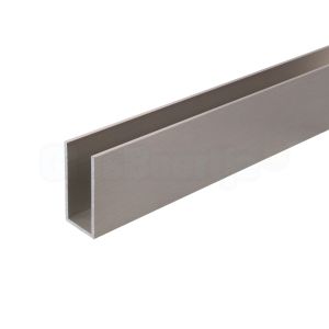 Aluminium U-profiel 40x20x40 mm, RVS-effect, wanddikte 2 mm