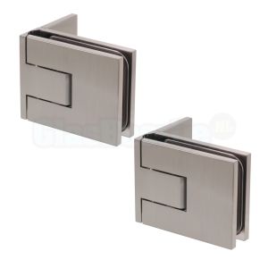 Bohle Juna 5410311 douche scharnier (wand-glas), RVS effect - per paar