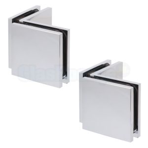 Bohle Juna glasklem douchewand 90º, glas-glas, chroom (5410320)