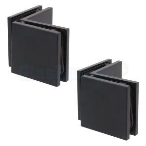 Bohle Juna glasklem douchewand 90º, glas-glas, matzwart (5410322)