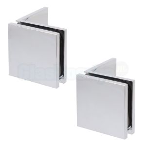 Bohle Juna glasklem douchewand 90º, wand-glas, chroom (5410330) - Per paar