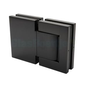 Casma Latus hydraulisch glasdeurscharnier glas-glas, geanodiseerd zwart aluminium