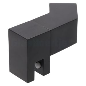 CBM RVS glas montageblokje 135 graden voor stabilisatiestang 20x20 mm, matzwart (3050.7M - RAL9005)
