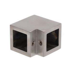 CBM RVS hoekverbinding voor stabilisatiestang 20x20 mm, geborsteld RVS (3050.10M) - product