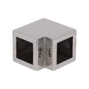 CBM RVS hoekverbinding voor stabilisatiestang 20x20 mm, gepolijst RVS (3050.10B) - achterzijde