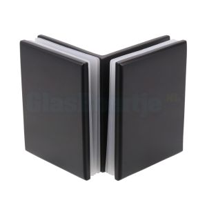 Synera douche glasklem 3026 (glas-glas) 90º, matzwart
