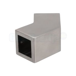 CBM RVS wand montageblokje 135 graden voor stabilisatiestang 20x20 mm, geborsteld RVS (3050.2M)