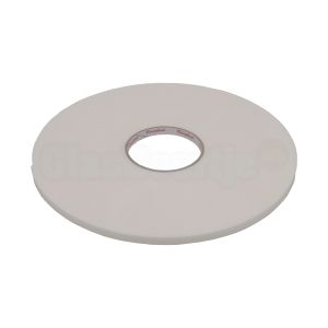 Glasband 9x2 mm, wit, rol 25 meter
