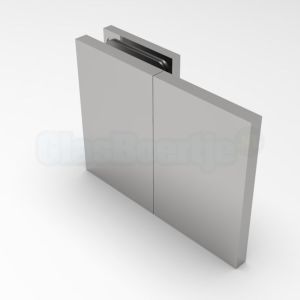 CRL Bellagio glasklem douchewand 180°, wand-glas, chroom (BEL180SCH)