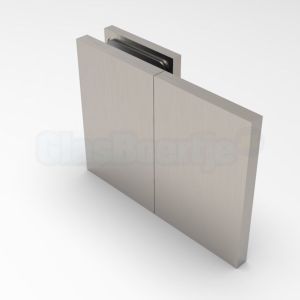 CRL Bellagio glasklem douchewand 180°, wand-glas, RVS effect (BEL180SBN)