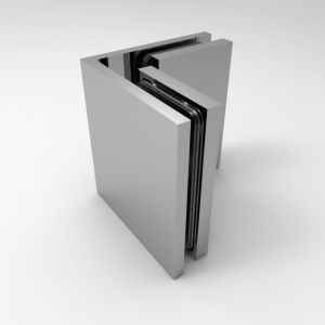 CRL Bellagio glasklem douchewand 90°, glas-glas, chroom (BEL090CH)