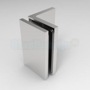 CRL Bellagio glasklem douchewand 90°, wand-glas, chroom (BEL90SCH)