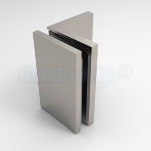 CRL Bellagio glasklem douchewand 90°, wand-glas, RVS effect (BEL90SBN)