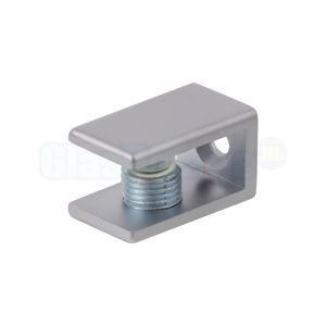 Glasplaatdrager 16x16x27 - afwerking aluminium effect (mat)