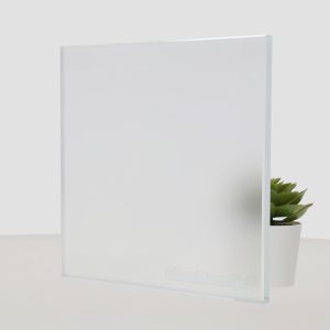 Installatie hardglas extra helder satijnglas 12 mm