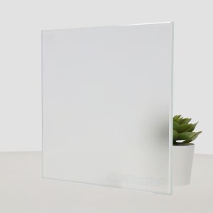 Installatie hardglas extra helder satijnglas 8 mm
