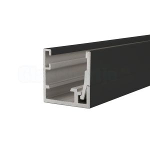 Klikprofiel 70KLIK, 25x25x25 mm, matzwart RAL9005 (6 meter)