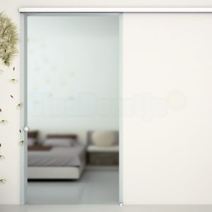 Schuifdeurset Evolution V-5430 met softclose, 6000 mm, geanodiseerd aluminium - aanzicht