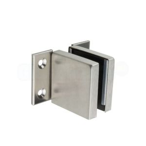 Muurbevestigingsklem 43600, 50x50 mm, geborsteld RVS (304)