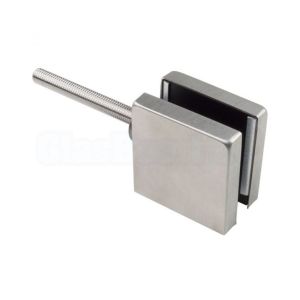 Muurbevestigingsklem 43605, 50x50 mm, geborsteld RVS (304)