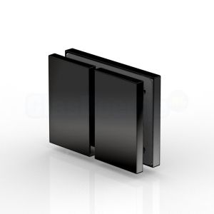 Pauli+Sohn Flamea + 8191ZNPVD36 doucheklem glas-glas 180º, glanzend zwart