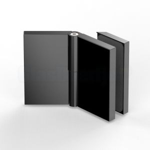 Pauli+Sohn Flamea+ 8189ZNPVD35 doucheklem wand-glas, verstelbaar 100º - 135º, matzwart
