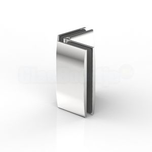 P+S Pontere 8421MS7 douche glasklem (glas-glas) 90 graden, chroom