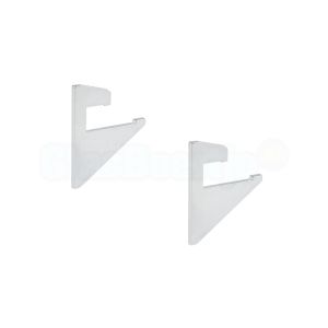 Set eindkapjes glasplaatdrager profiel 10 mm (RVS effect)