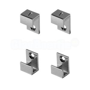 Vierkante spiegelklem glans chroom, set 4 stuks (5508.30.1)