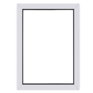 Voorzetraam in aluminium frame, knevels en gelaagd glas 33.1 (veiligheidsglas)