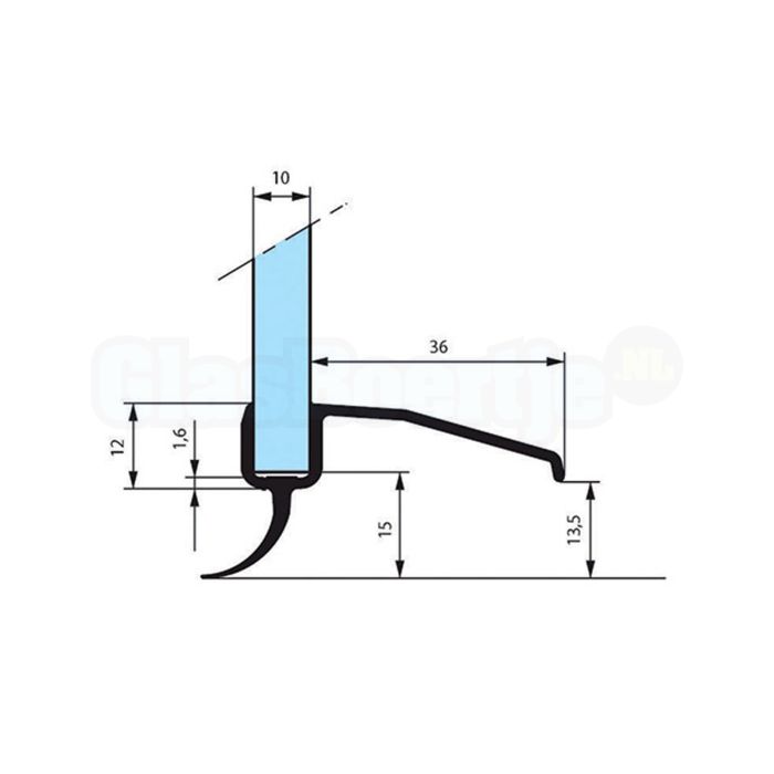 Diamond Inloopdouche | 120 cm Koper Helder glas Vaste wand IDA12110KP
