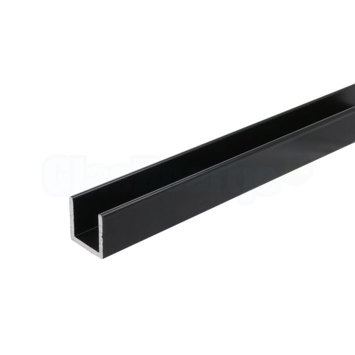 Aluminum U-profile 20x20x20 mm, matt black (customized)